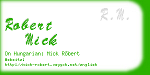robert mick business card